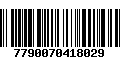 Código de Barras 7790070418029