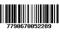 Código de Barras 7790670052289