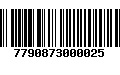 Código de Barras 7790873000025