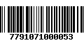 Código de Barras 7791071000053