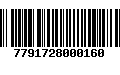 Código de Barras 7791728000160