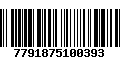 Código de Barras 7791875100393