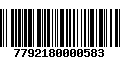 Código de Barras 7792180000583