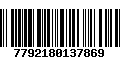 Código de Barras 7792180137869