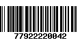 Código de Barras 77922220042