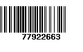 Código de Barras 77922663