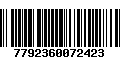 Código de Barras 7792360072423