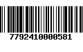 Código de Barras 7792410000581