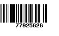 Código de Barras 77925626