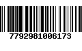 Código de Barras 7792981006173