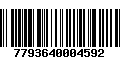 Código de Barras 7793640004592