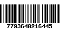 Código de Barras 7793640216445