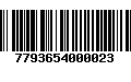 Código de Barras 7793654000023