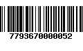 Código de Barras 7793670000052