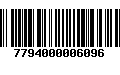 Código de Barras 7794000006096