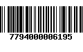 Código de Barras 7794000006195