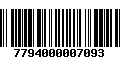 Código de Barras 7794000007093