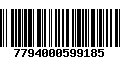 Código de Barras 7794000599185