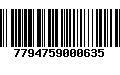 Código de Barras 7794759000635