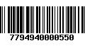 Código de Barras 7794940000550