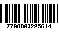 Código de Barras 7798003225614