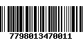 Código de Barras 7798013470011