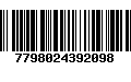 Código de Barras 7798024392098