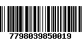 Código de Barras 7798039850019