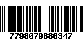 Código de Barras 7798070680347