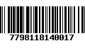 Código de Barras 7798118140017