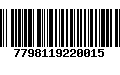 Código de Barras 7798119220015