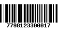 Código de Barras 7798123300017