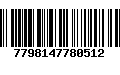 Código de Barras 7798147780512