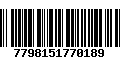 Código de Barras 7798151770189