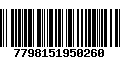 Código de Barras 7798151950260