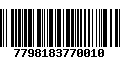 Código de Barras 7798183770010