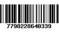 Código de Barras 7798228640339