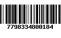 Código de Barras 7798334800184