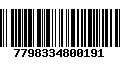 Código de Barras 7798334800191