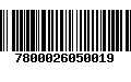 Código de Barras 7800026050019