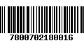 Código de Barras 7800702180016