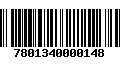 Código de Barras 7801340000148