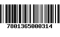 Código de Barras 7801365000314