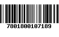 Código de Barras 7801800107189