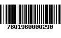 Código de Barras 7801960000290