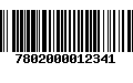 Código de Barras 7802000012341