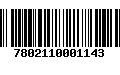 Código de Barras 7802110001143