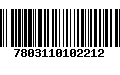 Código de Barras 7803110102212