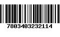 Código de Barras 7803403232114