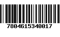 Código de Barras 7804615340017